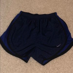 Nike Blue and Black Running Shorts